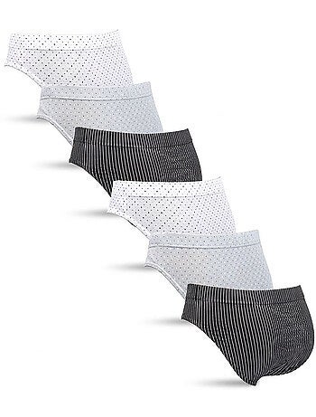 OZABI Confezione di slip da uomo 100% cotone – Set da 6