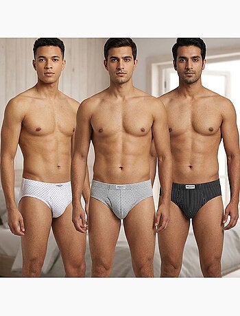 OZABI Confezione di slip da uomo 100% cotone – Set da 6