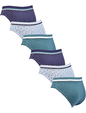OZABI Confezione di slip da uomo 100% cotone – Set da 6