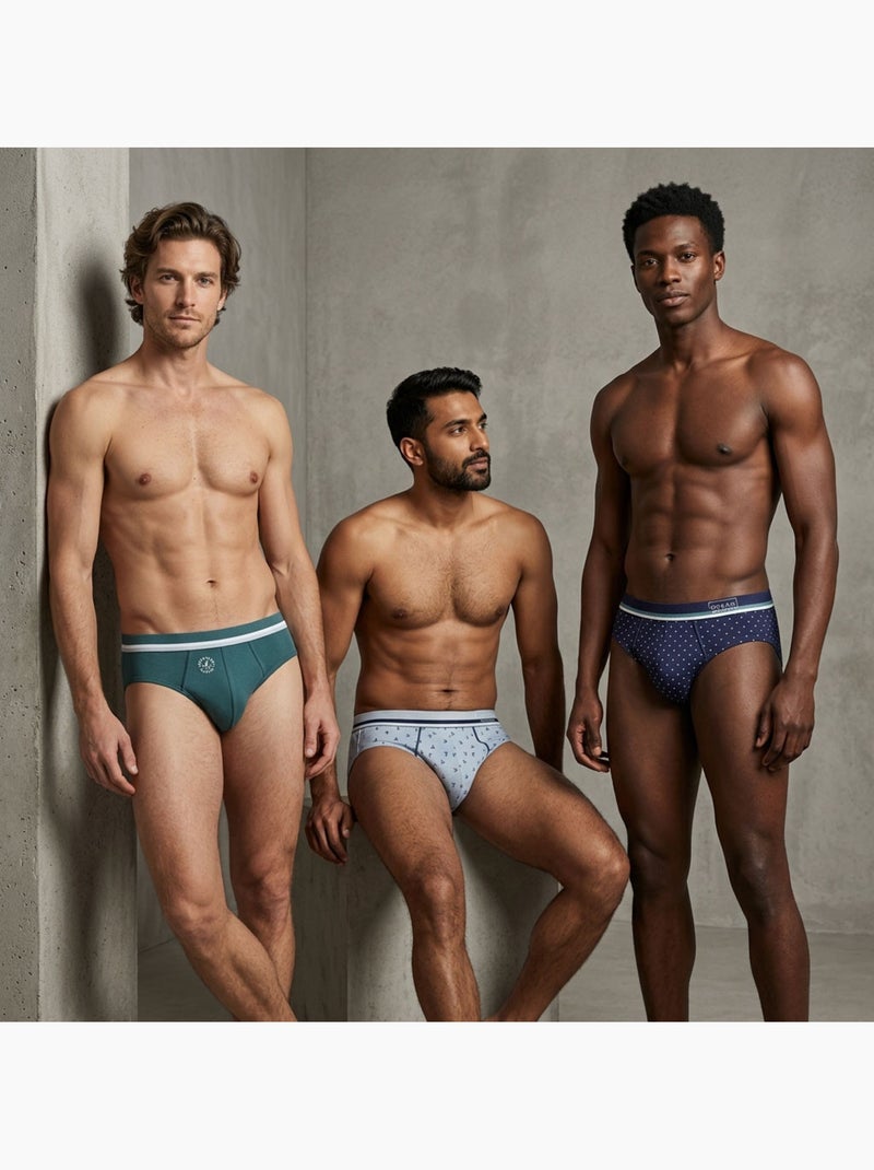 OZABI Confezione di slip da uomo 100% cotone – Set da 6 Grigio giallo nero - Kiabi