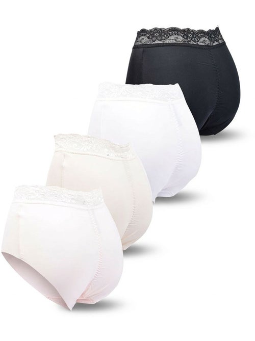OZABI Confezione di slip modellanti da donna con pizzo invisibile – Set da 4 - Kiabi