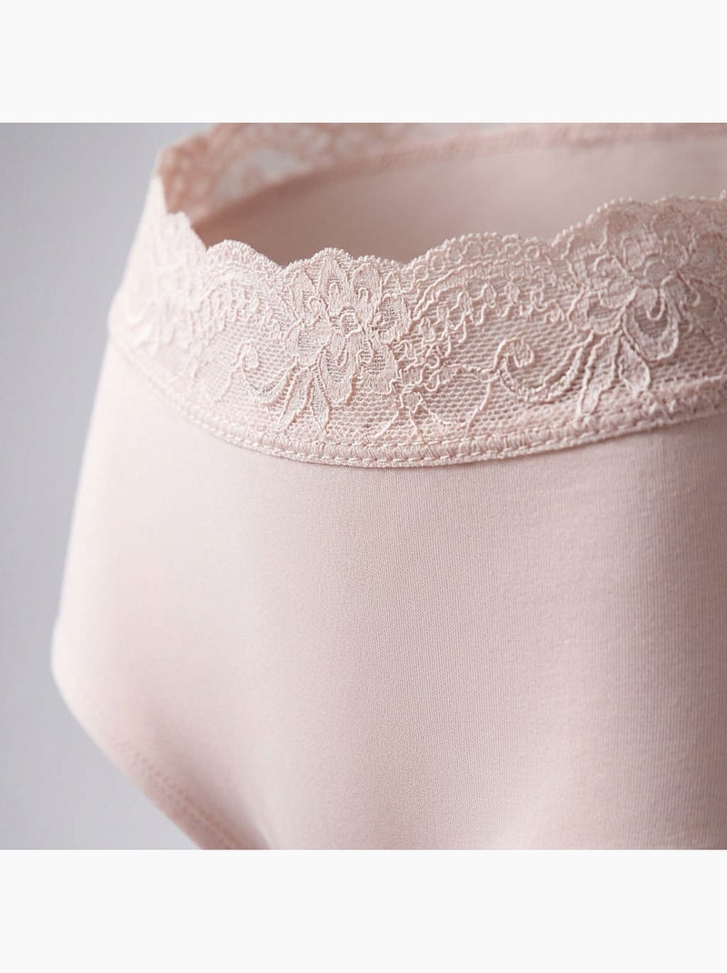 OZABI Confezione di slip modellanti da donna con pizzo invisibile – Set da 4 Bianco Beige Nero - Kiabi