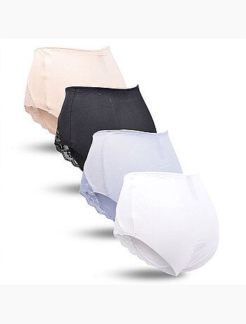 OZABI Confezione di slip modellanti da donna con pizzo invisibile – Set da 4
