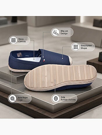 OZABI: eleganti espadrillas da uomo per l'estate, modello slip-on dallo stile chic e casual