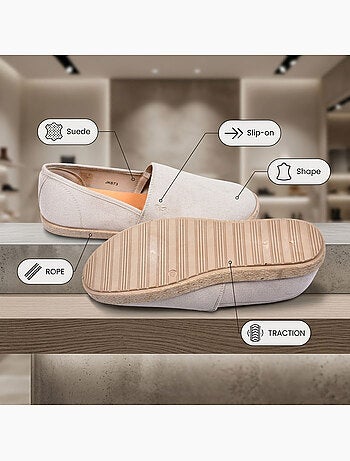 OZABI: eleganti espadrillas da uomo per l'estate, modello slip-on dallo stile chic e casual