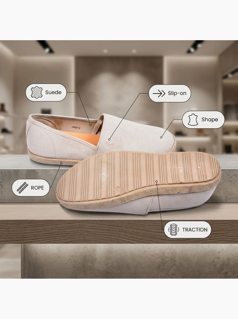 OZABI: eleganti espadrillas da uomo per l'estate, modello slip-on dallo stile chic e casual Crema - Kiabi
