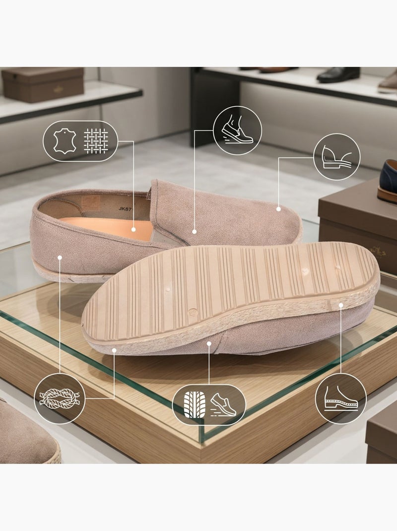 OZABI: eleganti espadrillas da uomo per l'estate, modello slip-on dallo stile chic e casual Tortora - Kiabi
