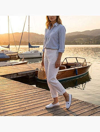 OZABI Espadrillas da uomo Made in Spain in tela di cotone, estate