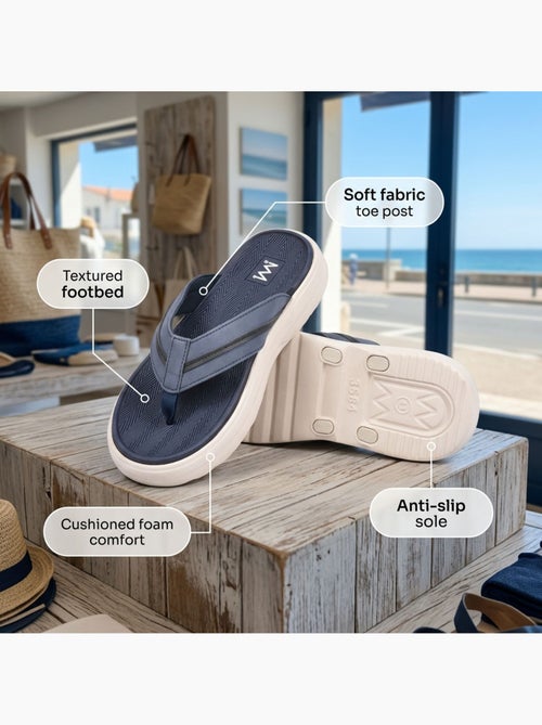 OZABI Infradito da uomo comode con suola spessa antiscivolo per l'estate e la spiaggia - Kiabi OZABI Infradito da uomo comode con suola spessa antiscivolo per l'estate e la spiaggia - Kiabi