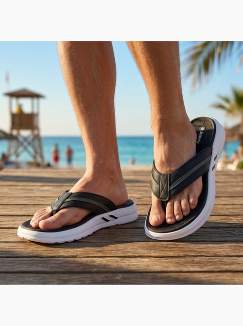 OZABI Infradito da uomo comode con suola spessa antiscivolo per l'estate e la spiaggia - Kiabi OZABI Infradito da uomo comode con suola spessa antiscivolo per l'estate e la spiaggia - Kiabi