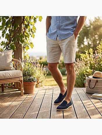 OZABI Mocassini da uomo Premium con microforature, slip-on comodi, taglie
