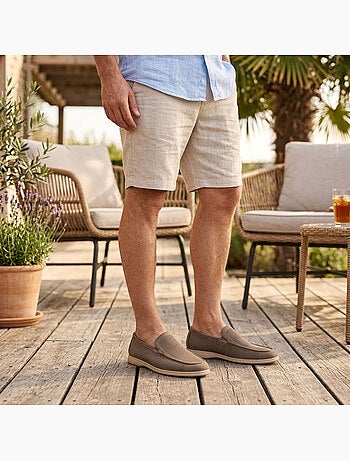 OZABI Mocassini da uomo Premium con microforature, slip-on comodi, taglie