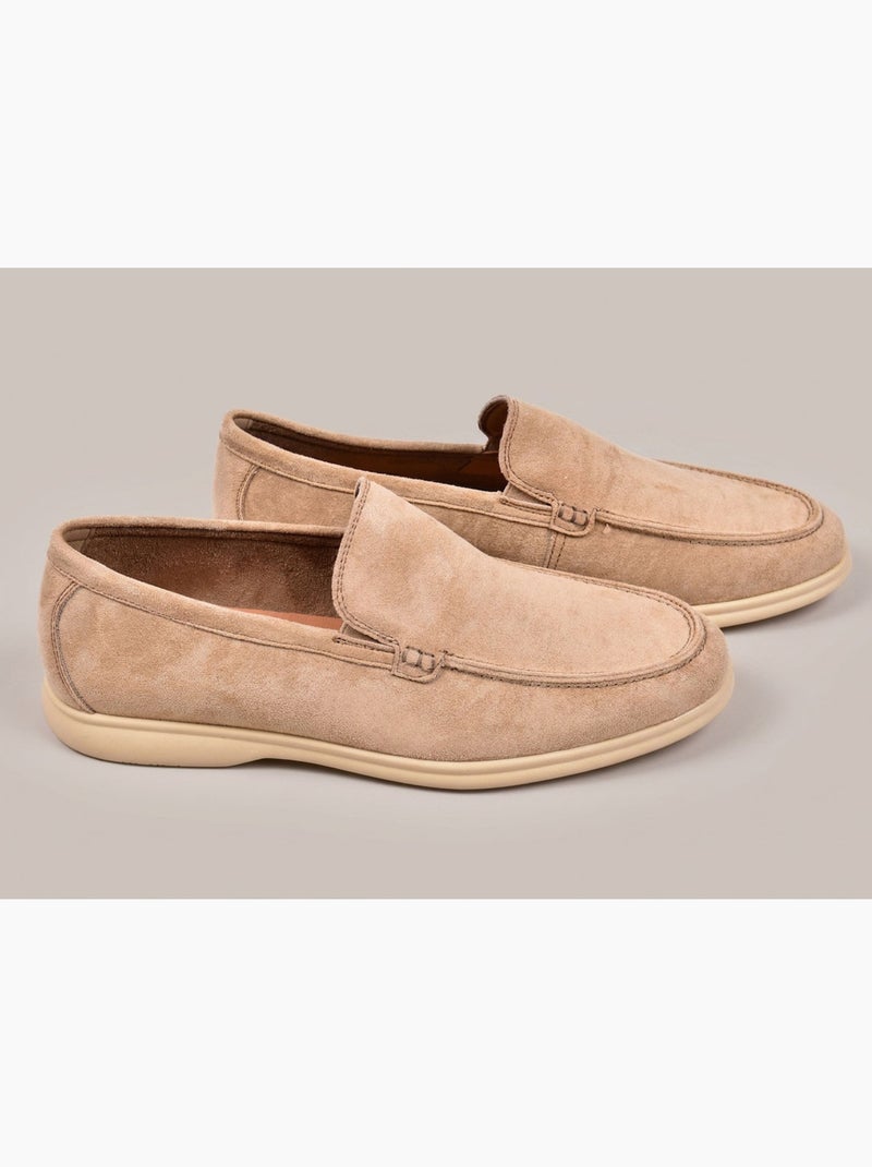 OZABI Mocassini da uomo Premium in similpelle scamosciata, comodi e senza lacci Beige - Kiabi