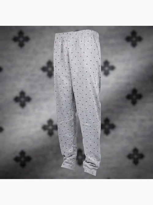 OZABI Pigiama da uomo lungo con bottoni e collo a camicia, morbidissimo - Kiabi