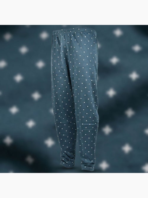 OZABI Pigiama da uomo lungo con bottoni e collo a camicia, morbidissimo - Kiabi