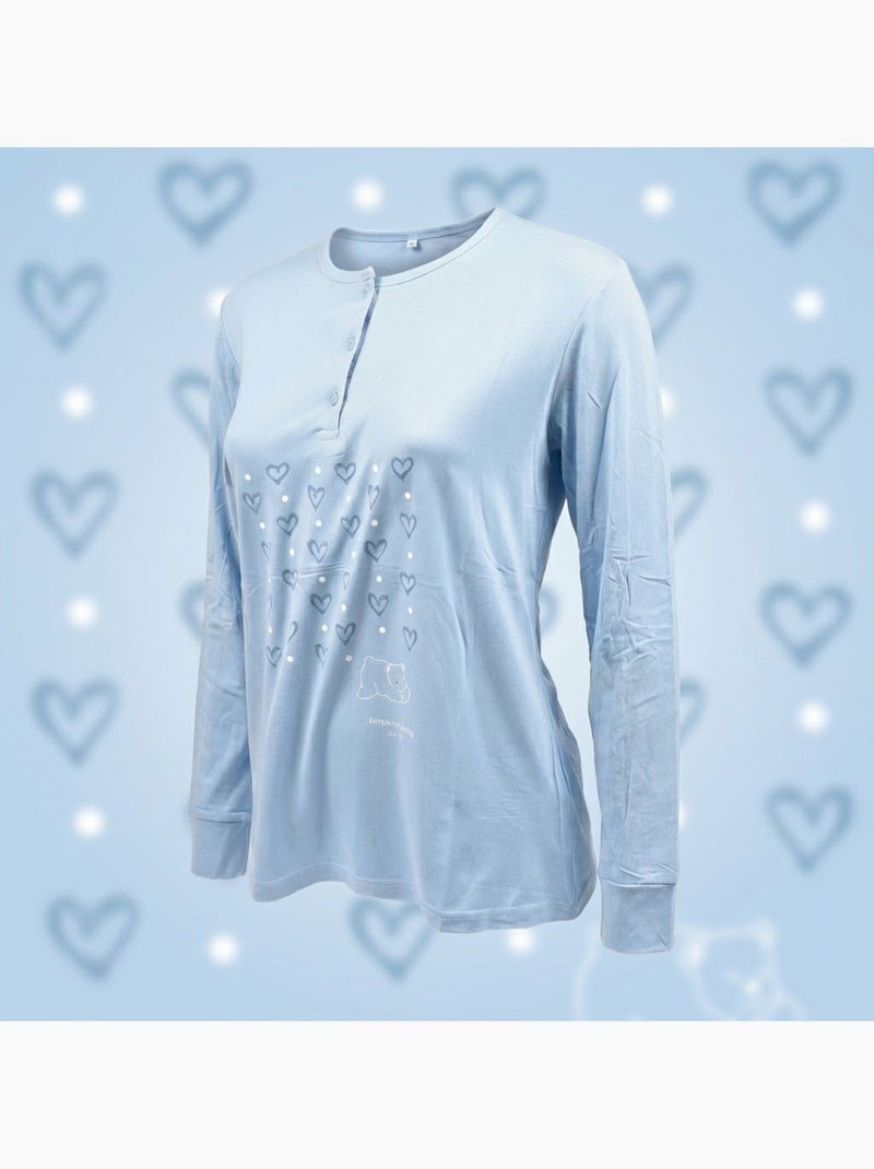 OZABI Pigiama lungo da donna con maniche lunghe Blu - Kiabi