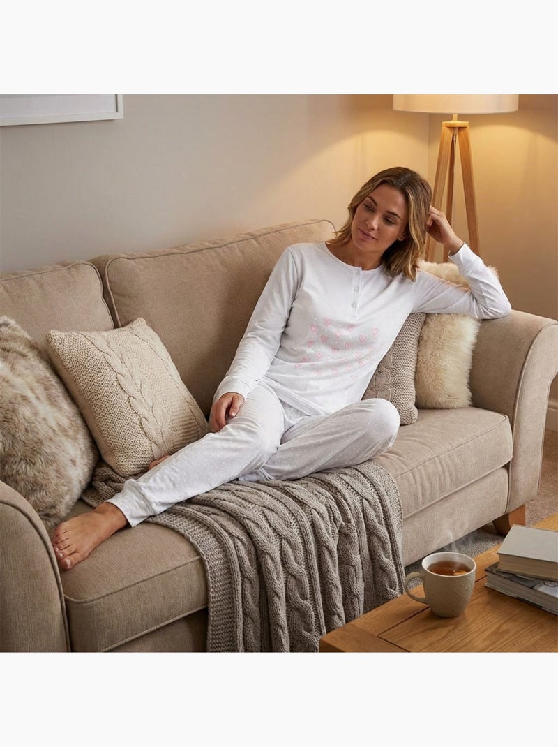 OZABI Pigiama lungo da donna con maniche lunghe Grigio - Kiabi
