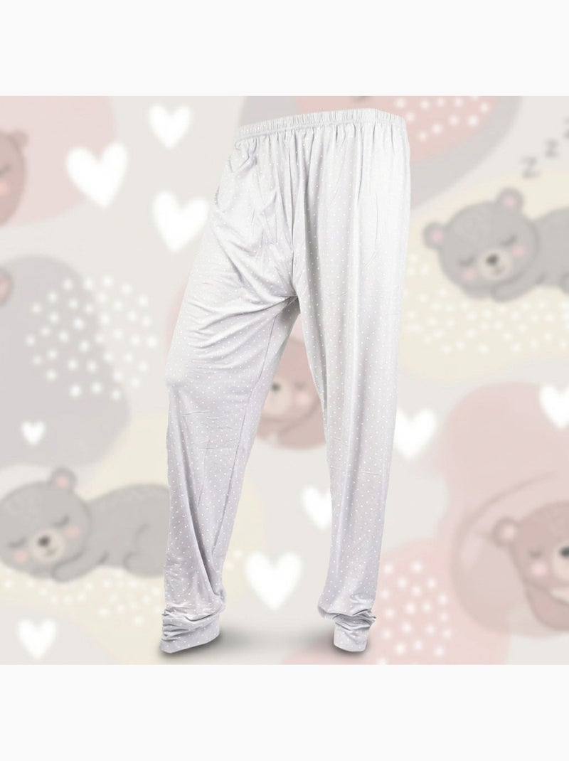 OZABI Pigiama lungo da donna con maniche lunghe Grigio - Kiabi