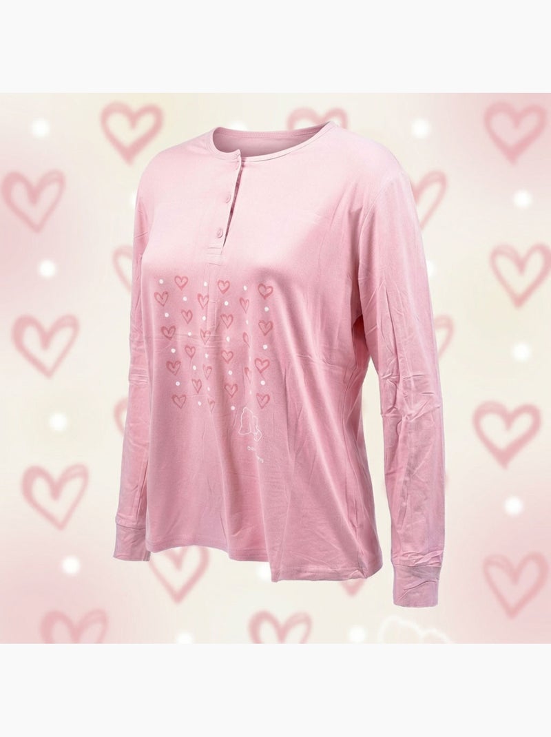 OZABI Pigiama lungo da donna con maniche lunghe Rosa - Kiabi