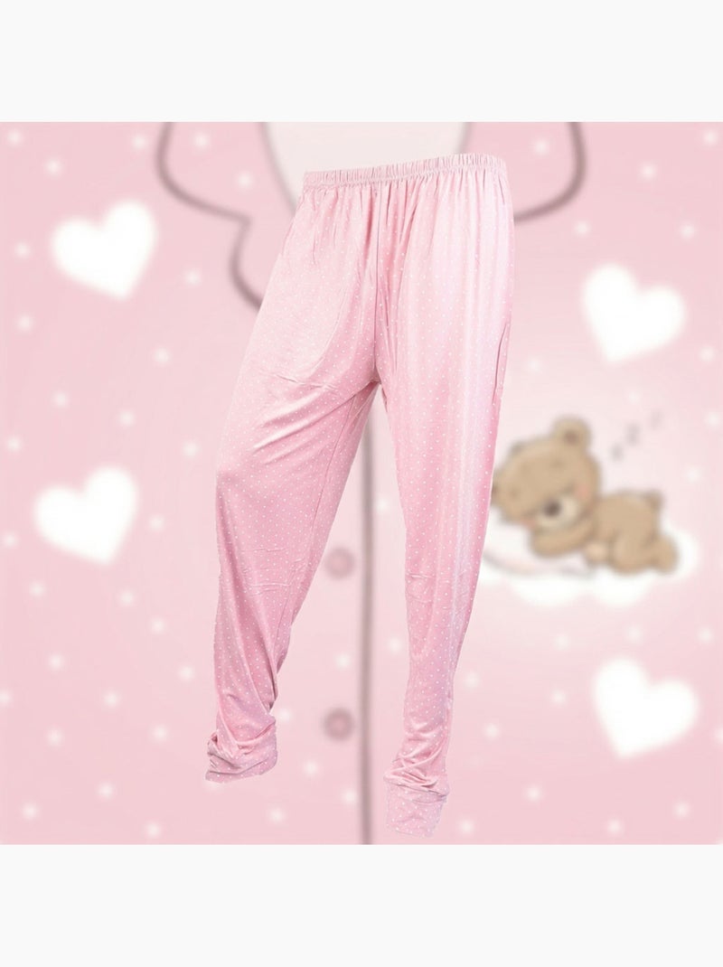 OZABI Pigiama lungo da donna con maniche lunghe Rosa - Kiabi