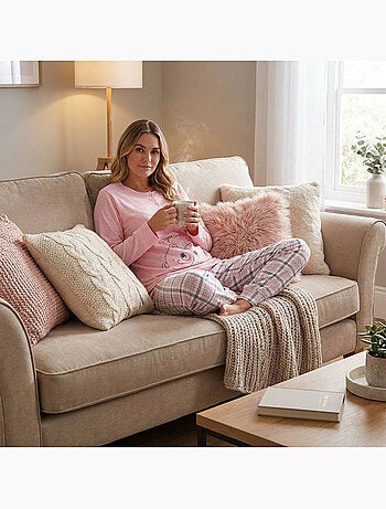 OZABI Pigiama lungo da donna con maniche lunghe