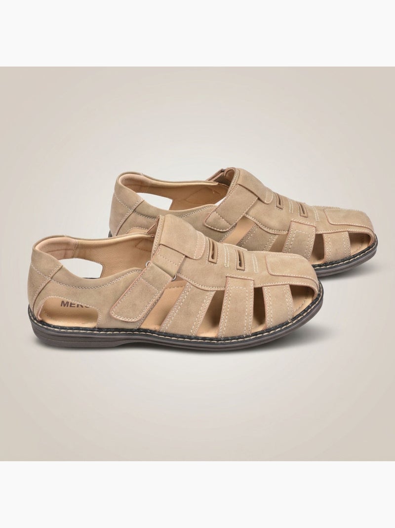 OZABI: sandali chiusi da uomo, comodi e traspiranti per l'estate Beige argilla - Kiabi