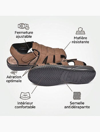 OZABI: sandali chiusi da uomo, comodi e traspiranti per l'estate