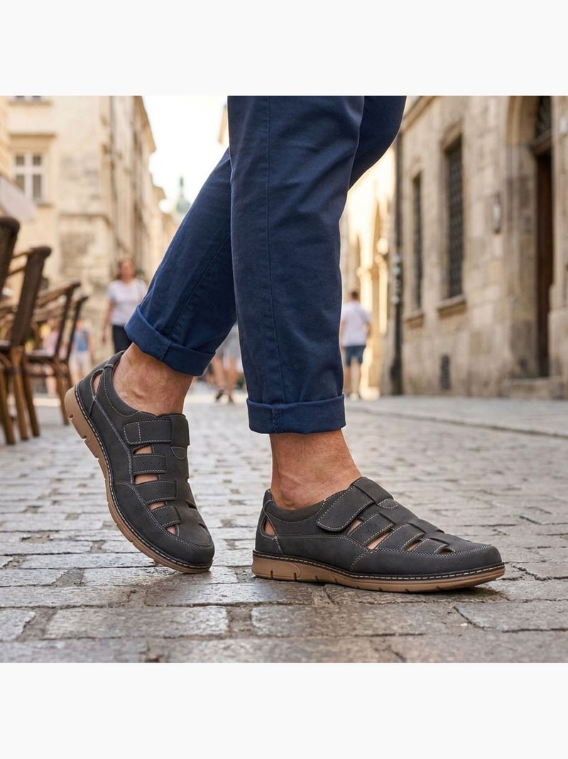 OZABI: sandali chiusi da uomo, comodi e traspiranti per l'estate Nero ebano - Kiabi