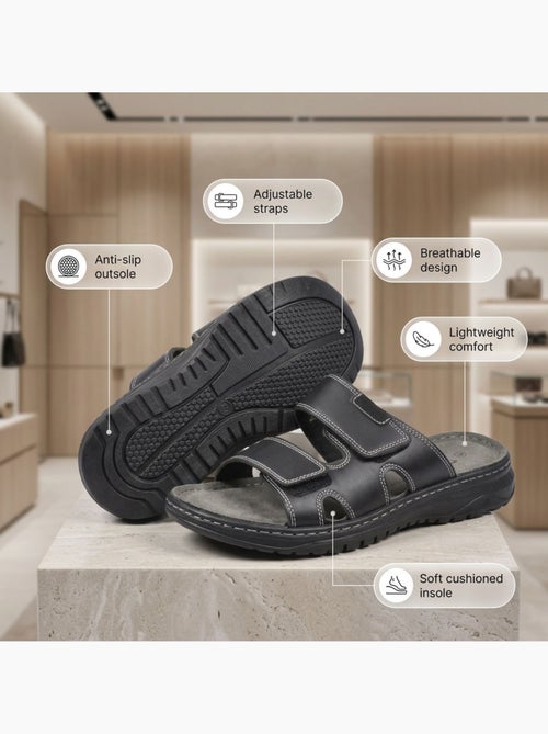 OZABI Sandali Uomo Comfort Doppia Strappo Antiscivolo - Kiabi OZABI Sandali Uomo Comfort Doppia Strappo Antiscivolo - Kiabi
