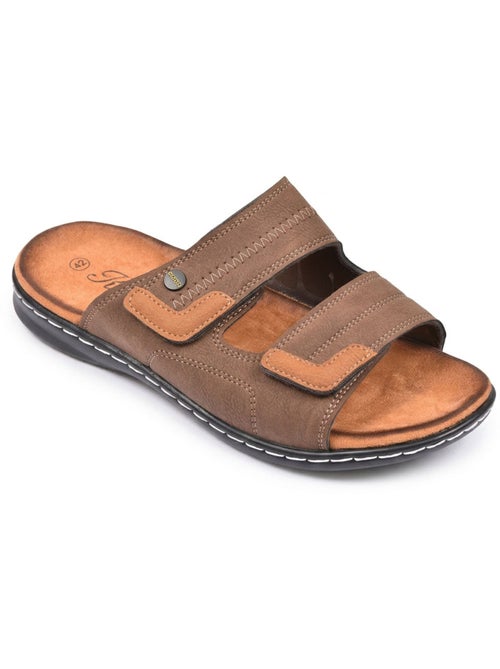 OZABI Sandali uomo comfort doppio velcro suola memory foam - Kiabi OZABI Sandali uomo comfort doppio velcro suola memory foam - Kiabi