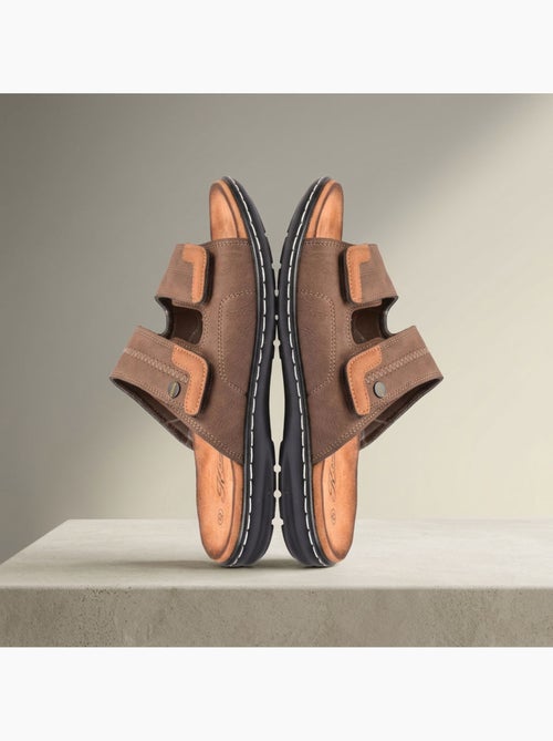 OZABI Sandali uomo comfort doppio velcro suola memory foam - Kiabi OZABI Sandali uomo comfort doppio velcro suola memory foam - Kiabi
