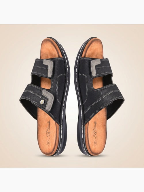 OZABI Sandali uomo comfort doppio velcro suola memory foam - Kiabi OZABI Sandali uomo comfort doppio velcro suola memory foam - Kiabi