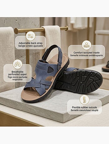 OZABI Sandali Uomo Comfort Suola Morbida Antiscivolo Strappo