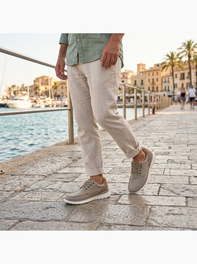 OZABI Scarpe da basket da uomo comode con suola flessibile in stile barca Beige - Kiabi