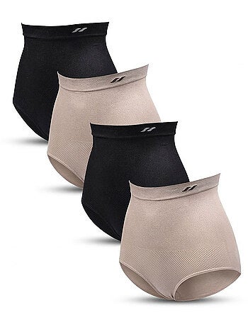 OZABI Set di 4 slip modellanti da donna a vita alta per un ventre piatto