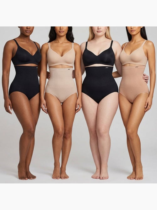 OZABI Set di 4 slip modellanti da donna a vita alta per un ventre piatto - Kiabi OZABI Set di 4 slip modellanti da donna a vita alta per un ventre piatto - Kiabi