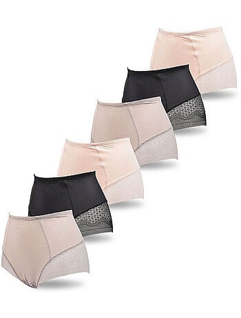 OZABI Set di slip modellanti invisibili da donna in pizzo e laser – Confezione da 6