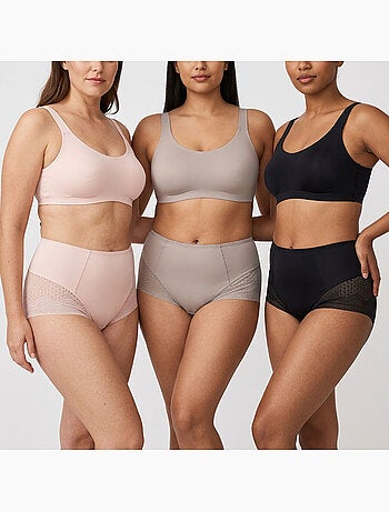 OZABI Set di slip modellanti invisibili da donna in pizzo e laser – Confezione da 6