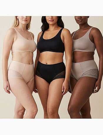 OZABI Set di slip modellanti invisibili da donna in pizzo e laser – Confezione da 6