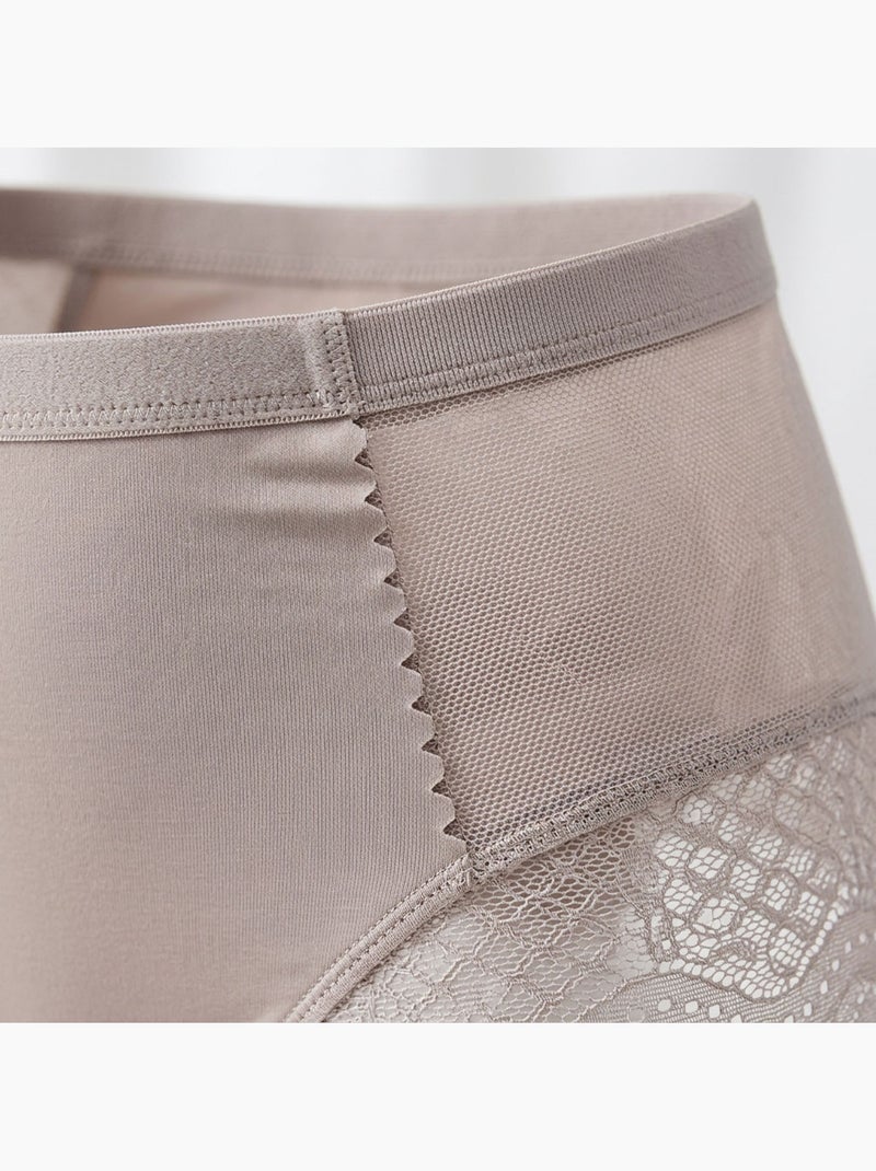 OZABI Set di slip modellanti invisibili da donna in pizzo e laser – Confezione da 6 Beige/Nero - Kiabi