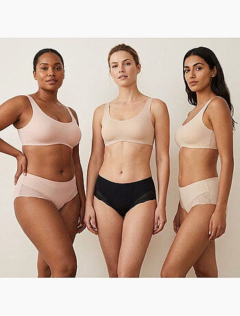 OZABI Set di slip modellanti invisibili da donna in pizzo e laser – Confezione da 6
