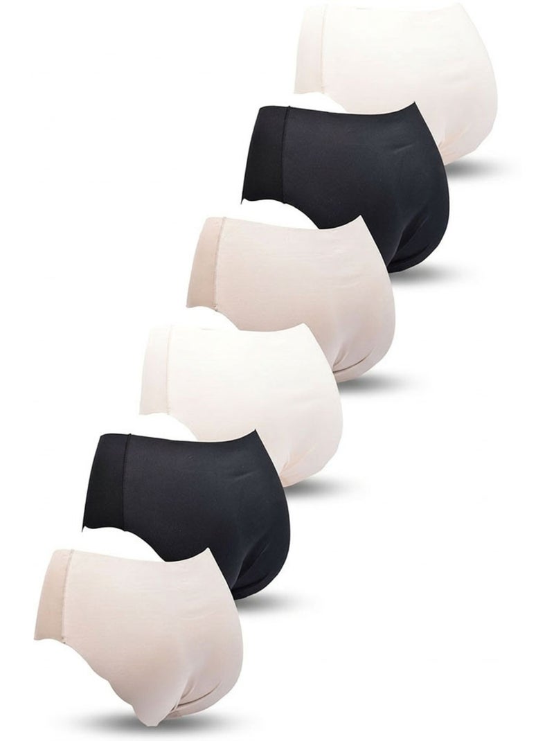 OZABI Set di slip modellanti invisibili da donna in pizzo e laser – Confezione da 6 Nero Beige Nero - Kiabi