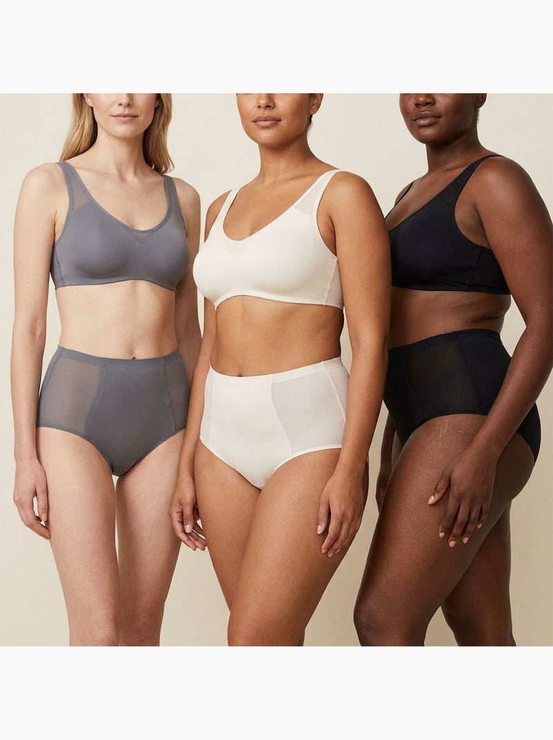 OZABI Set di slip modellanti invisibili da donna in pizzo e laser – Confezione da 6 Nero Malva - Kiabi