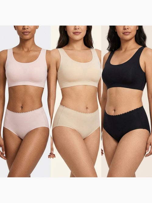 OZABI Set di slip modellanti invisibili da donna in pizzo e laser – Confezione da 6 - Kiabi