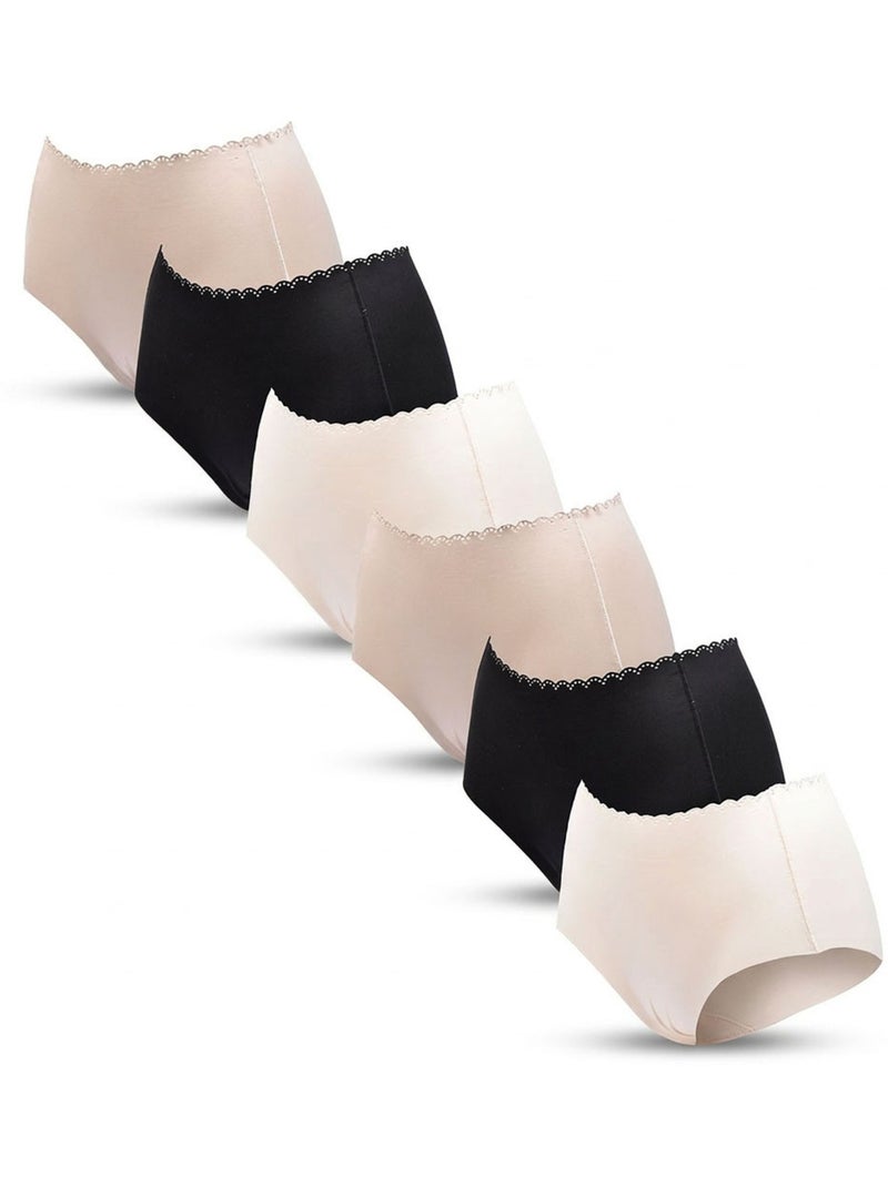 OZABI Set di slip modellanti invisibili da donna in pizzo e laser – Confezione da 6 Nero Multicolore - Kiabi