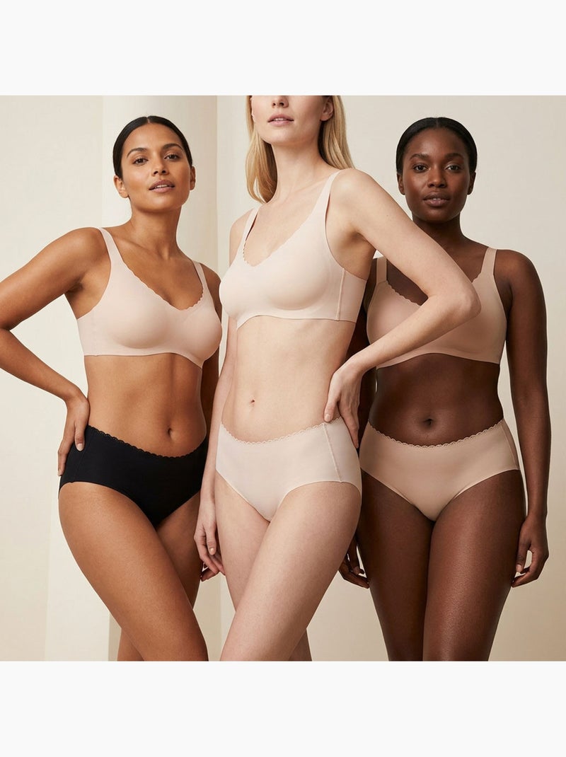 OZABI Set di slip modellanti invisibili da donna in pizzo e laser – Confezione da 6 Nero Multicolore - Kiabi
