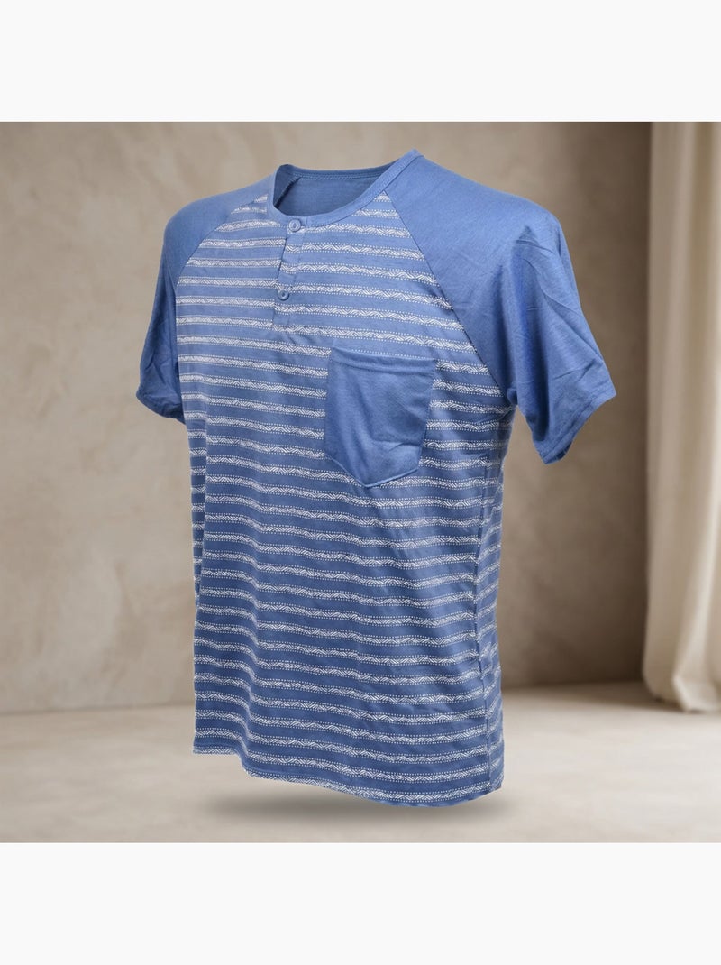 OZABI Set pigiama da uomo corto in cotone Blu marino - Kiabi