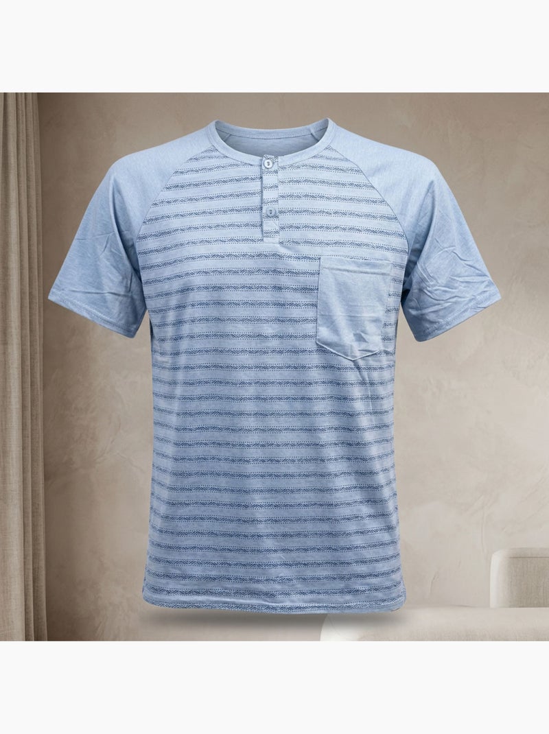 OZABI Set pigiama da uomo corto in cotone Blu - Kiabi