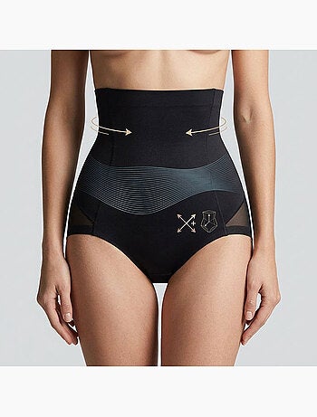 OZABI Slip modellanti da donna a vita alta, confezione da 2, nero e color carne