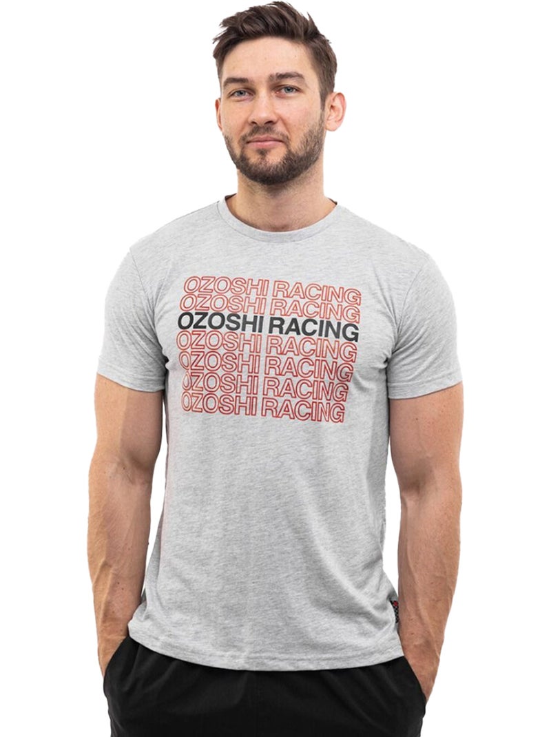 Ozoshi Maglietta Logo Ripetuto Uomo Grigio - Kiabi